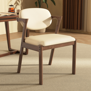 中古风餐椅北欧简约现代Z字椅靠背家用软包咖啡奶茶店商用休闲椅