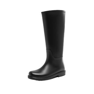 时尚韩版高筒雨鞋女加绒雨靴防滑防水鞋野外长筒骑士靴套鞋胶鞋女