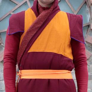 藏族喇嘛服装藏式长袍衣服长款加厚东嘎坎肩冬季保暖居士服僧衣