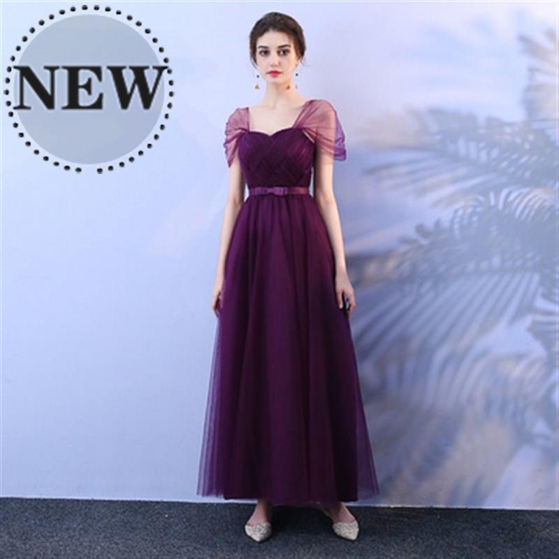 葡萄紫伴娘服韓版長款禮服伴娘團姐妹裙主持i宴會年會演出綁帶款在類目 女裝/女士精品, 婚紗/旗袍/禮服, 禮服/晚裝中 - 來自Buy2taobao.com提供專業的淘寶代購服務