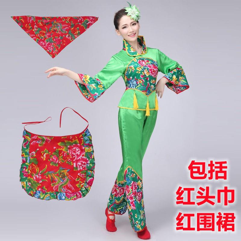 新款秧歌服女新款套装中老年广场舞扇子舞东北喜庆舞蹈服男腰鼓演