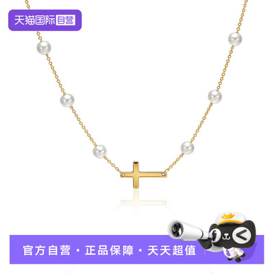Idokawa十字架珍珠项链小众设计