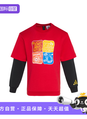 【自营】adidas阿迪达斯男小童时尚百搭运动长袖上衣KV6980