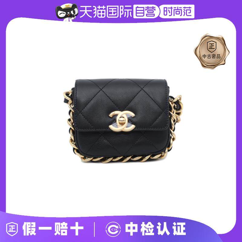 【自营】中古99新香奈儿/Chanel CF 21秋冬菱格纹粗链条相机包