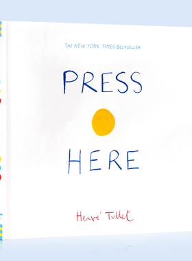 【自营】点点点 给孩子的艺术书英文原版绘本 Press Here Herve Tullet 埃尔维杜莱儿童艺术启蒙精装书