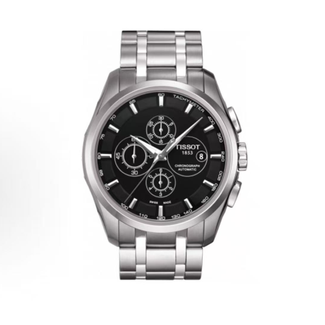 【自营】中古99新天梭/经典库图/多功能计时/夜光/43mm/男士手表