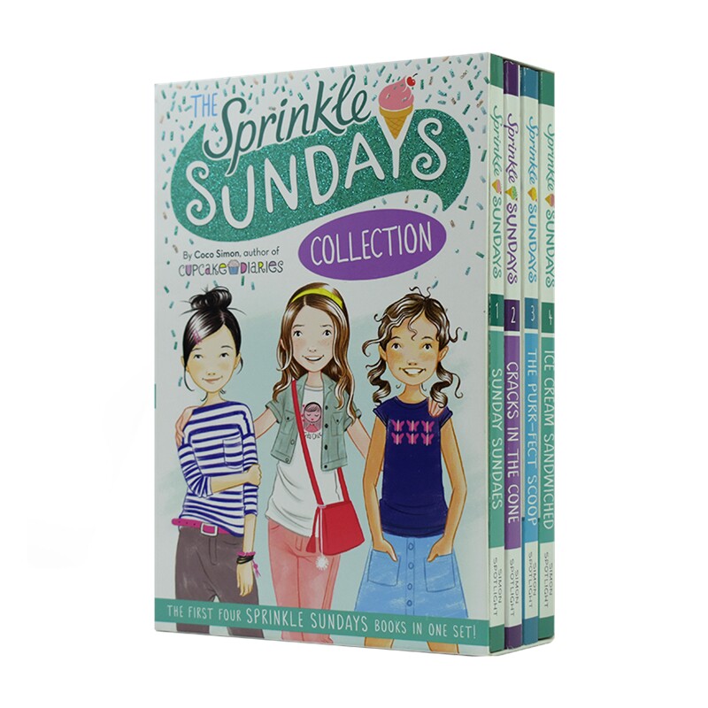 【自营】The Sprinkle Sundays Collection 周末甜蜜日4册套装 英文原版进口图书 儿童英文小说阅读章节书 闺蜜姐妹校园友情青春