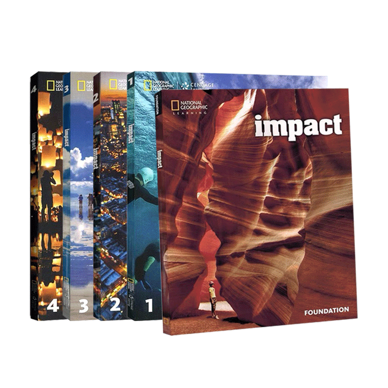 【自营】英文原版 美国国家地理 impact foundation 1 2 3 4级 学生用书+练习册 初高中进口英语学习综合教材