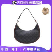 【自营】中古95新Celine/思琳单肩包豌豆腋下包中号凯旋门印花PVC