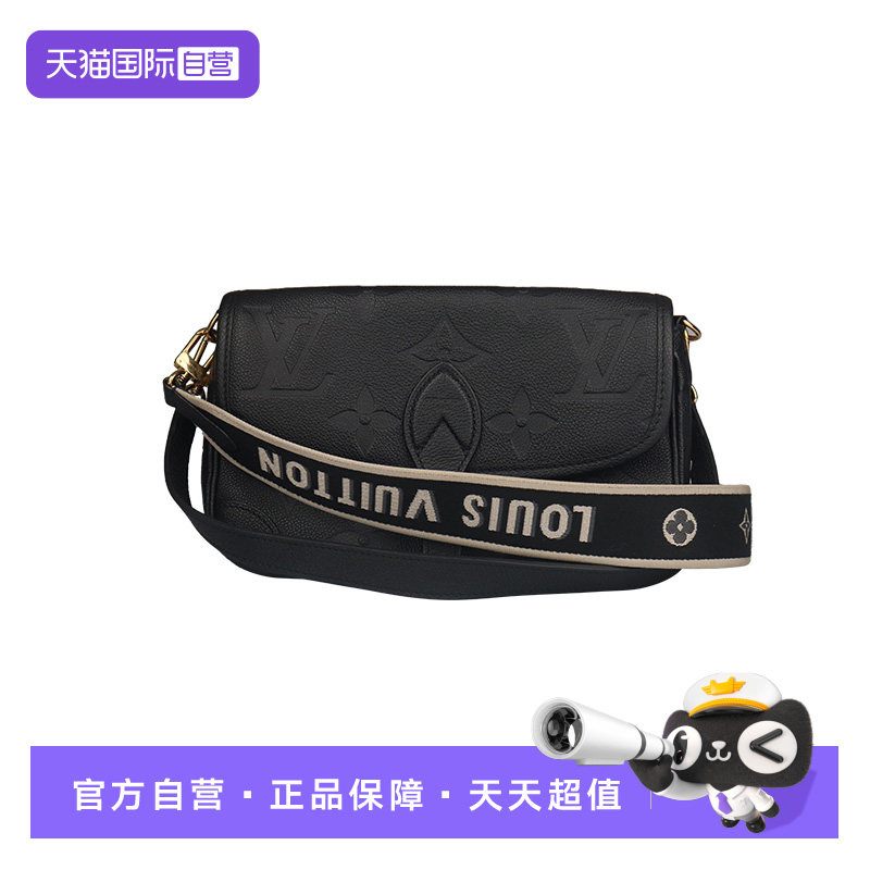【自营】中古9新LOUIS VUITTON路易威登DIANE黑色EMPREINTE斜挎包