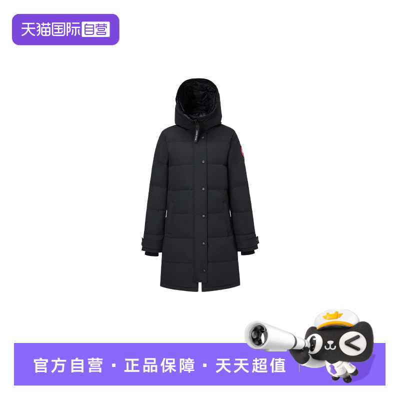 【自营】Canada Goose加拿大女士红标连帽中长款羽绒服大衣 3802W