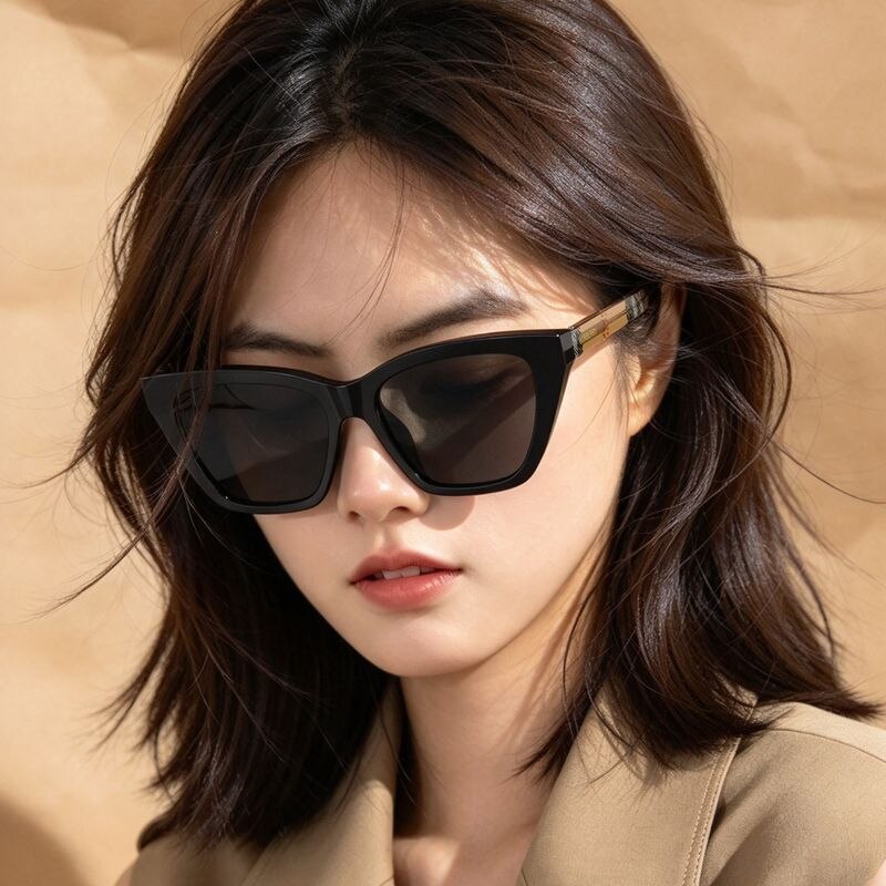 【自营】Burberry博柏利太阳镜墨镜女猫眼大框时尚前卫0BE4468F