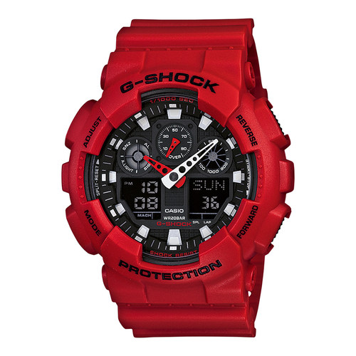 CASIO/卡西欧时尚潮运动防水石英GA-100B-4A男表女表正品