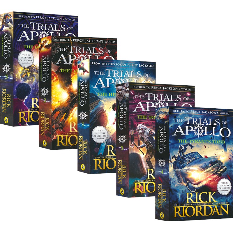 【自营】The Trials of Apollo 阿波罗的审判5册 雷克莱尔顿 神谕隐踪 预言暗影 燃烧迷宫 儿童奇幻英语小说 章节书 英文原版进口