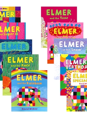 【自营】David Mckee Elmer  Stories 花格子大象艾玛 儿童经典绘本 吴敏兰书单 图画故事书 英语早教启蒙 英文原版进口图书