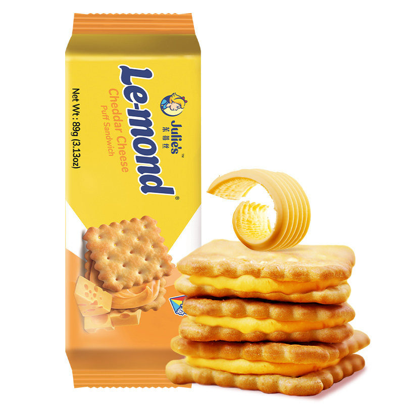 【 Self-operated 】9.9 Imported julies peanut butter chocolate cheese Sandwich cookies Soda snacks thumbnail 3
