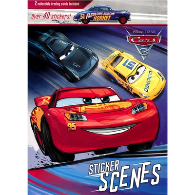 【自营】Disney Pixar Cars 3 Sticker Scenes 迪士尼皮克斯汽车3 40+贴纸 故事绘本 英文原版进口儿童图书
