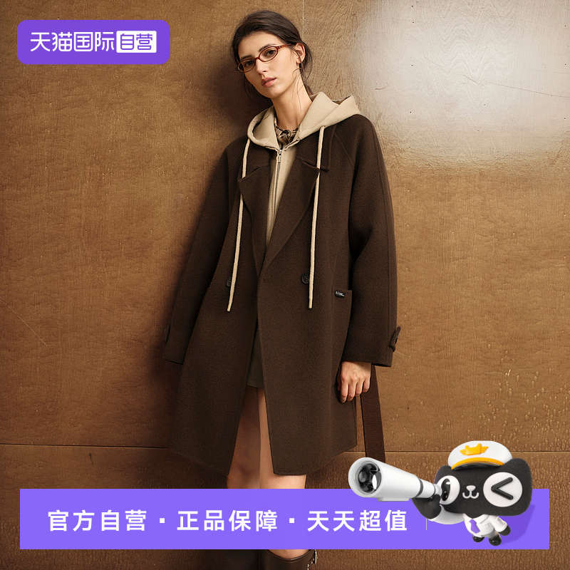 ELLE绵羊毛双面呢大衣