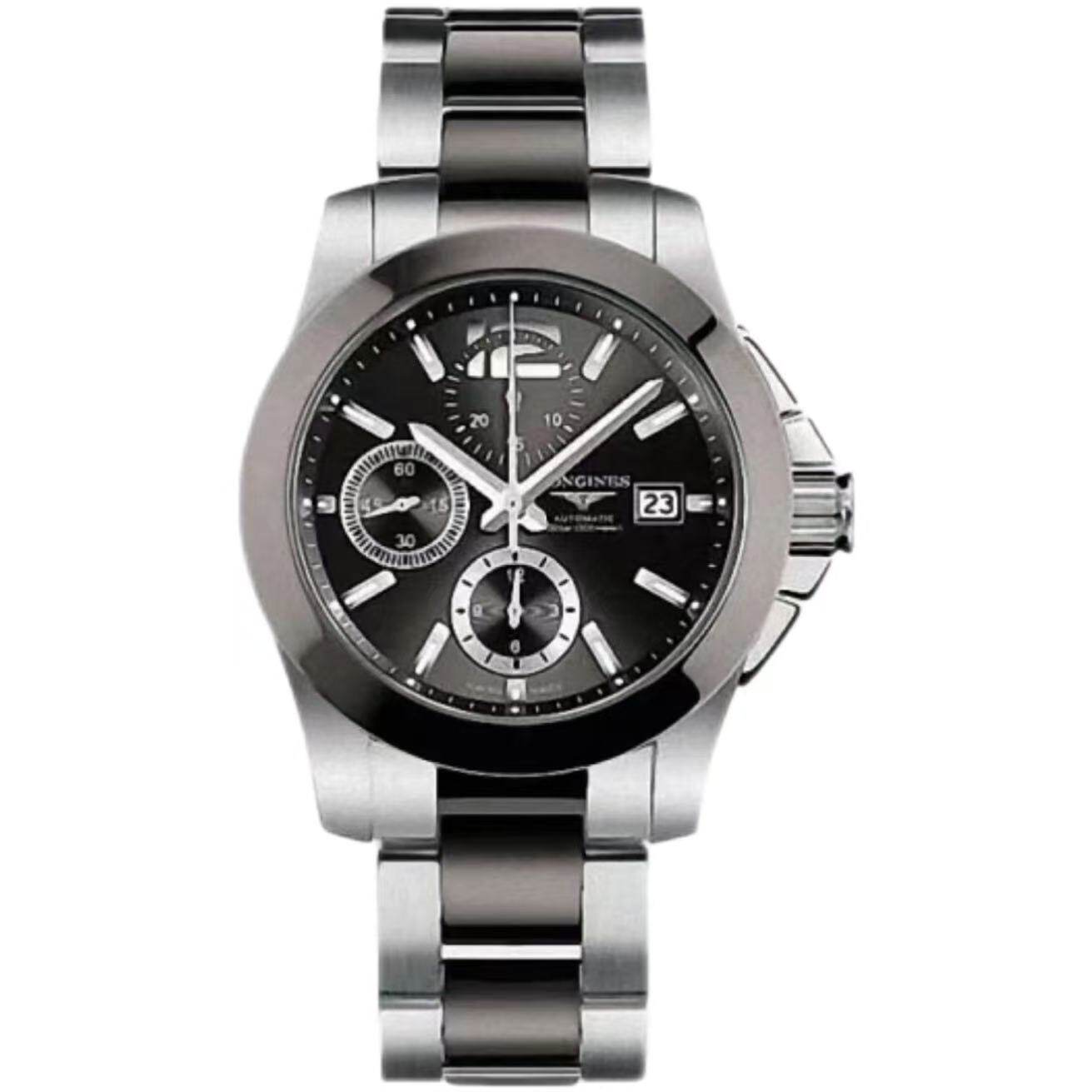 【自营】中古99新浪琴/康卡斯661/三眼计时/陶瓷圈/41mm/陶瓷钢带