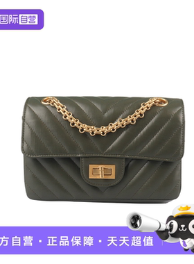 【自营】中古9新CHANEL(香奈儿)2.55迷你卡其绿复古小牛皮斜挎包