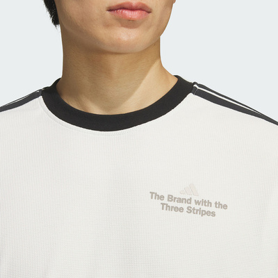 【自营】adidas阿迪达斯华夫格材质廓形透气男休闲短袖T恤 KF2472