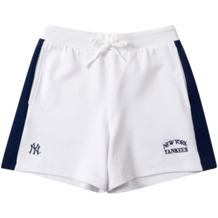 【自营】MLB女士针织短裤新款运动裤白色宽松五分裤休闲3FSPV0243