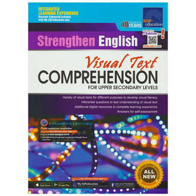 【自营】SAP Strengthen English Visual Text Comprehension for Upper Secondary Levels 初二初三强化英语看图理解练习册新加坡