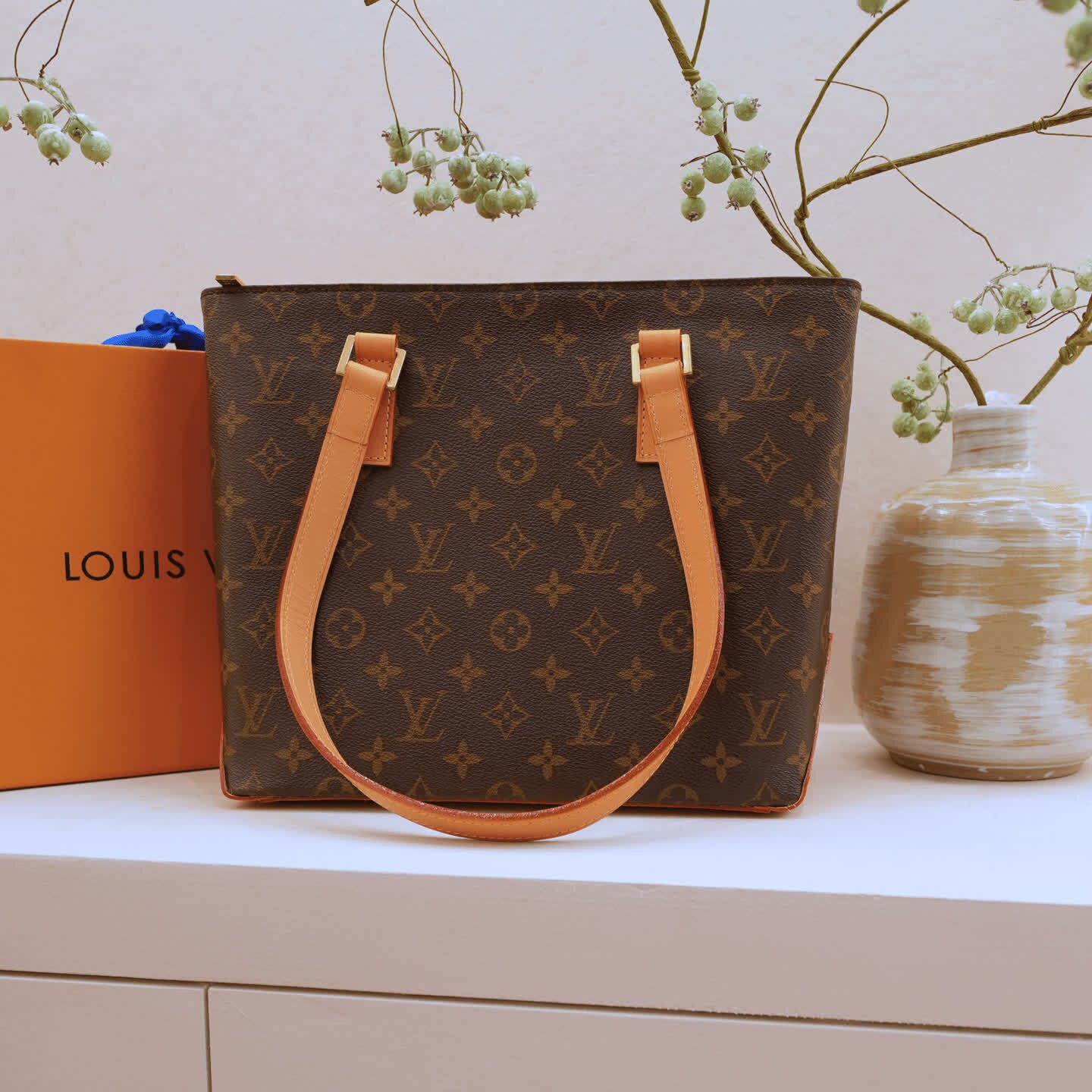 【自营】中古95新 LV 路易威登 小号钢琴托特手提单肩女士包包