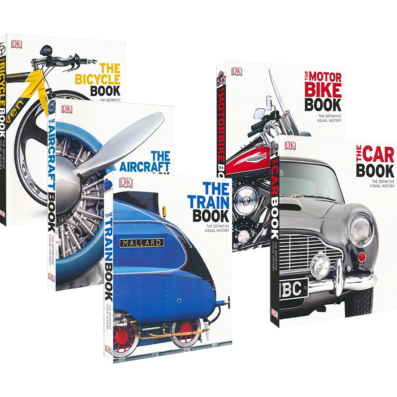 【自营】DK The Car Book Bicycle Aircraft Train Motorbike 汽车自行车飞机火车摩托车恐龙人体海洋 英语百科读物英文原版图书