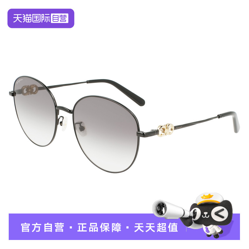 【自营】Ferragamo欧美复古休闲百搭中性墨镜太阳镜配饰