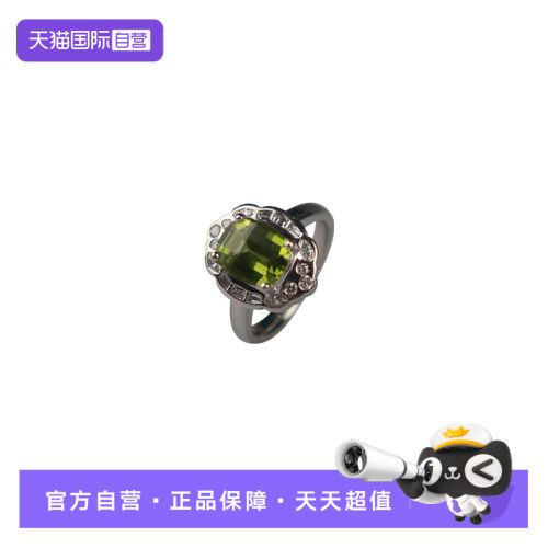 【自营】BRAND OFF中古95新日本进口商品椭圆形橄榄石钻石戒指