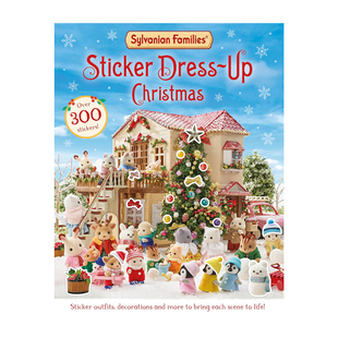 【自营】预售 森贝儿家族圣诞贴纸装扮 小鼻噶小鼻嘠 Sylvanian Families Sticker Dress-Up Christmas Book 英文原版儿童卡通动画