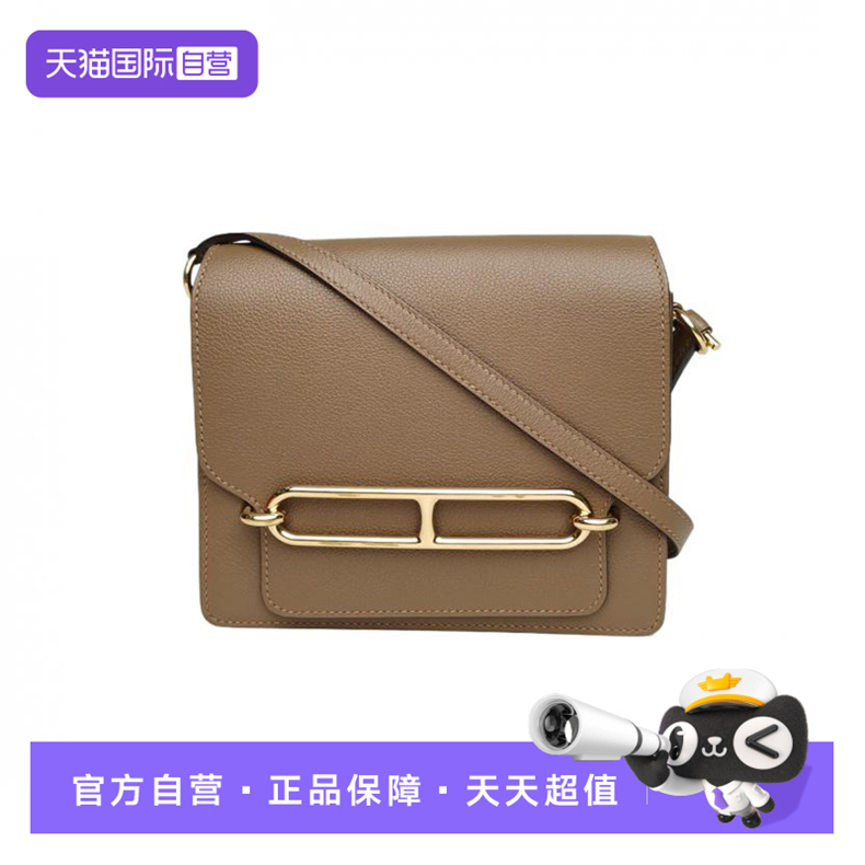 【自营】中古95新Hermes/爱马仕斜挎包Roulis猪鼻子D0威玛犬EC皮