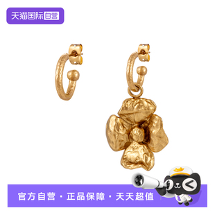 【自营】VITARING耳环女不对称花朵花瓣耳钉小众设计耳饰