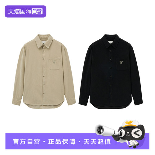 【自营】SATUR ARCHIVE2025复古上衣刺绣logo灯芯绒长袖衬衫外套