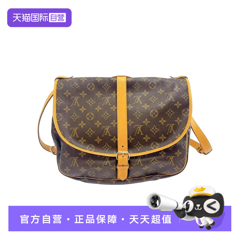 【自营】中古95新LV/路易威登Saumur双子星大号斜挎包更换植鞣革