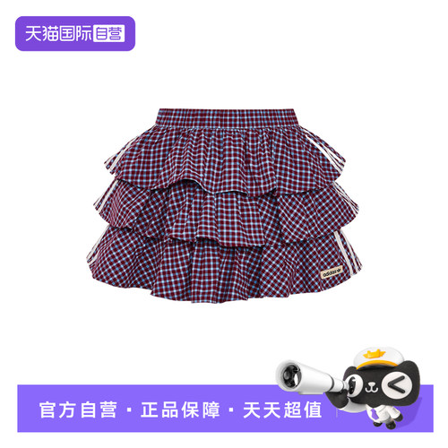 【自营】adidas阿迪达斯女三叶草百褶蛋糕短裙半身裙 KU9399