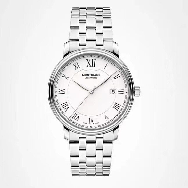 【自营】中古99新万宝龙/传统系列/40mm/白盘钢带/男士手表