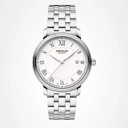【自营】中古99新万宝龙/传统系列/40mm/白盘钢带/男士手表
