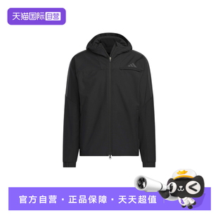 【自营】adidas阿迪达斯男三条纹连帽风衣外套抓绒梭织夹克KA1307