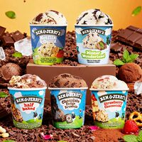 【自营】Ben&Jerry's本杰瑞草莓芝士组合装冰其淋465ML*3桶
