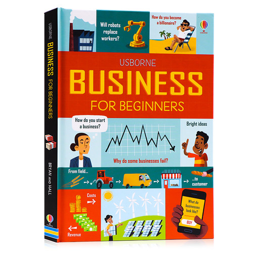 【自营】Usborne少年商学院读懂商业学Business for Beginners英文原版绘本初学者商业知识启蒙青少年科普读物精美插图信息图表