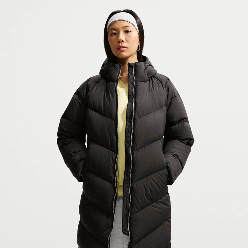 【自营】耐克女中长款羽绒服防风防泼水连帽羽绒外套NIKE IF5908