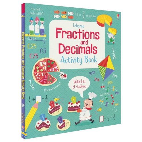 【自营】Usborne Fractions and Decimals Activity Book 分数和小数 儿童数学启蒙英语活动书 英文原版书进口图书