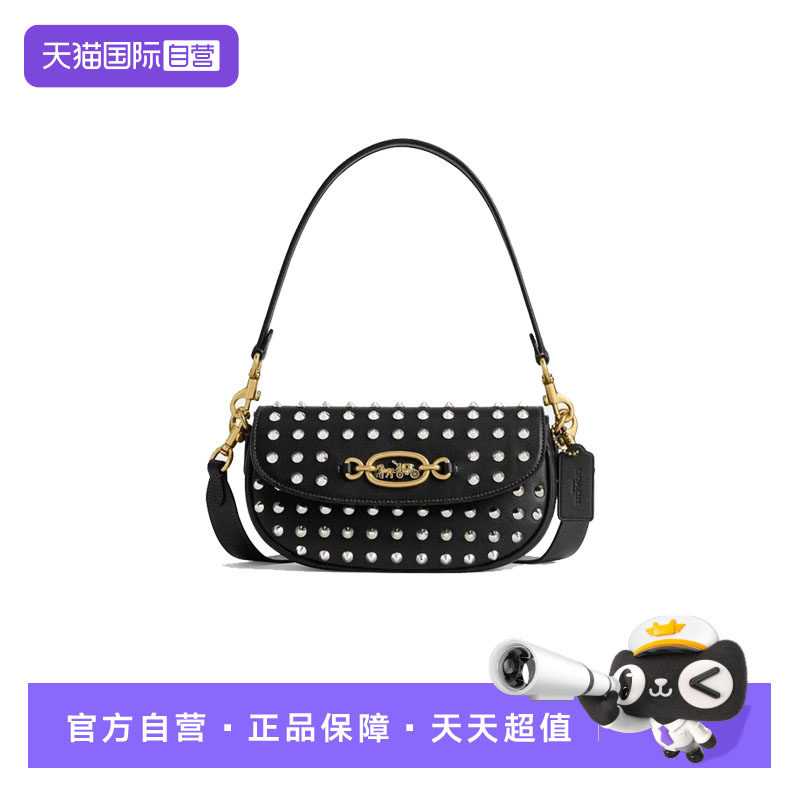 【自营】COACH/蔻驰女士单肩斜挎包CM703B4/BK手提包单肩包女包