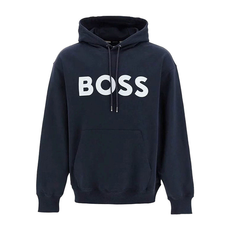 【自营】Hugo Boss/雨果博斯 男士印花LOGO纯色连帽卫衣 50496661