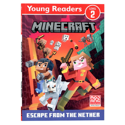 【自营】我的世界分级读物2级逃离幽冥 英文原版Minecraft Young Readers Level 2 Escape from the Nether儿童英语冒险游戏故事书