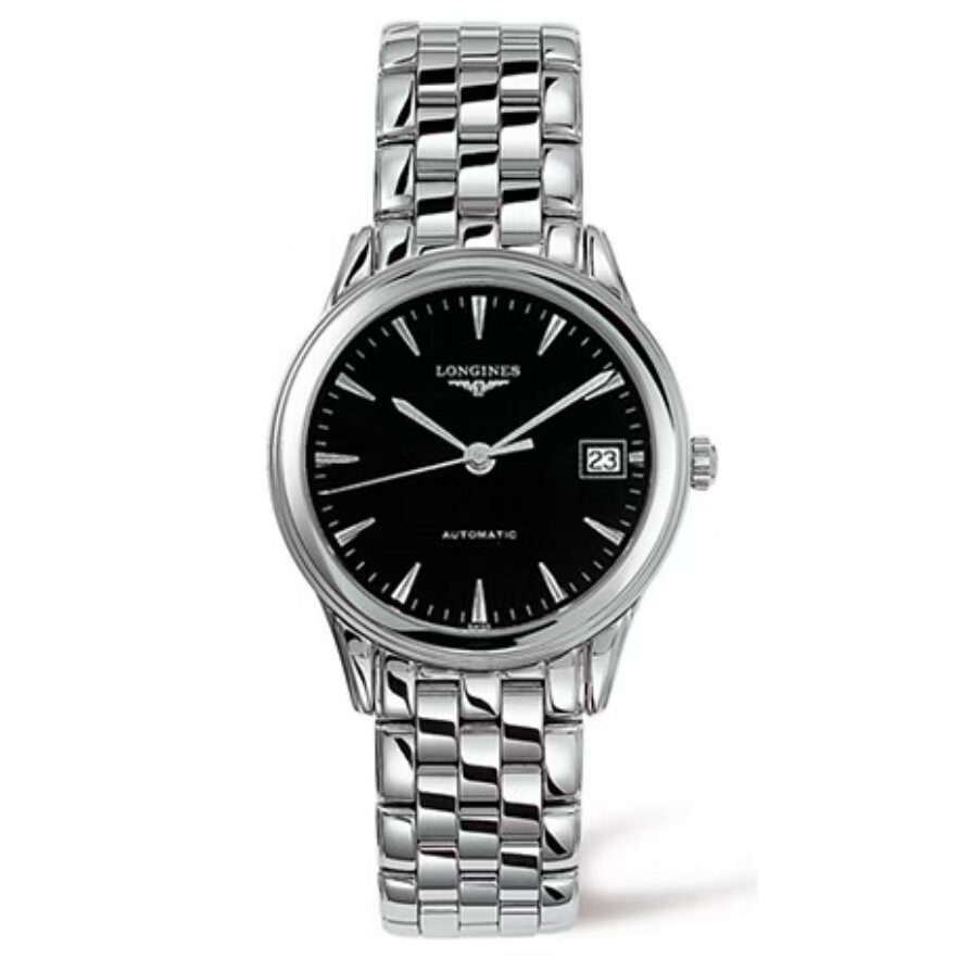 【自营】中古99新未使用浪琴/军旗系列/36mm/黑盘钢带/男士手表