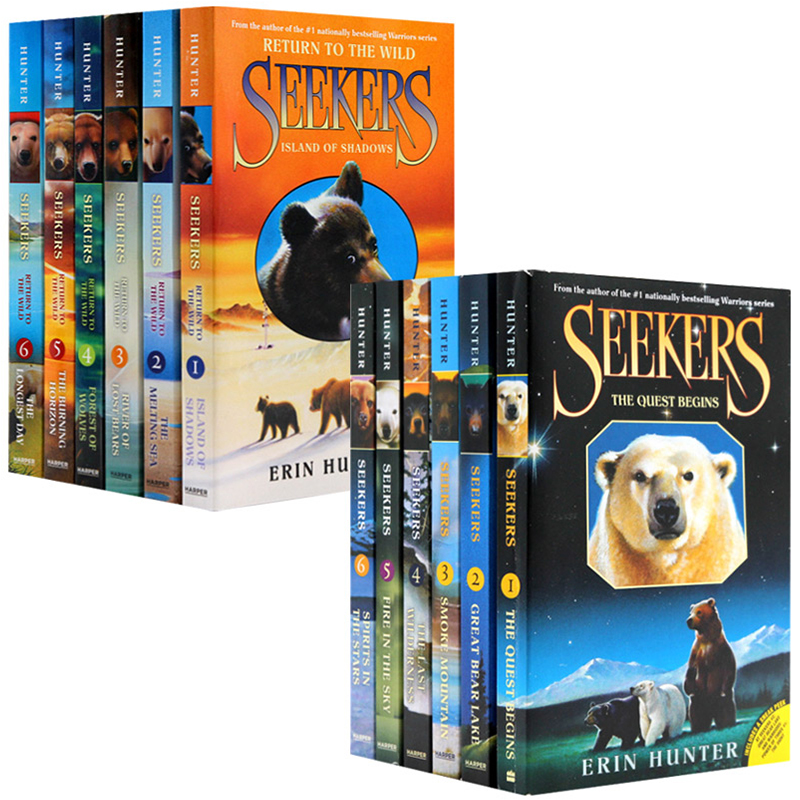【自营】熊武士探索者首部曲 英文原版小说 Seekers Return to the Wild12册合售  Erin Hunter 科幻英语课外阅读物