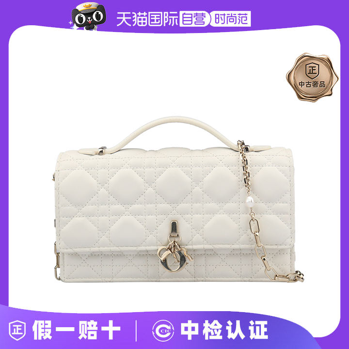 【自营】中古85新迪奥MRDIOR迷你手袋奶白色羊皮S0980ONMJ_M030